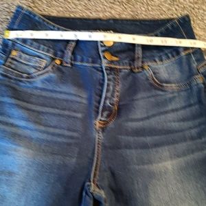 High rise belly cinch skinny jeans